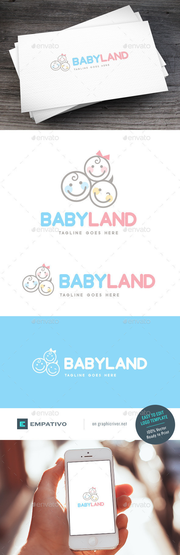 Babyland logo template