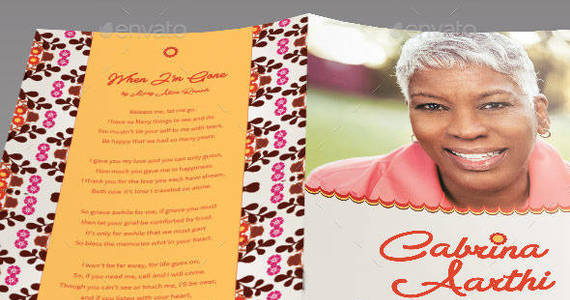Box delicate funeral program image preview
