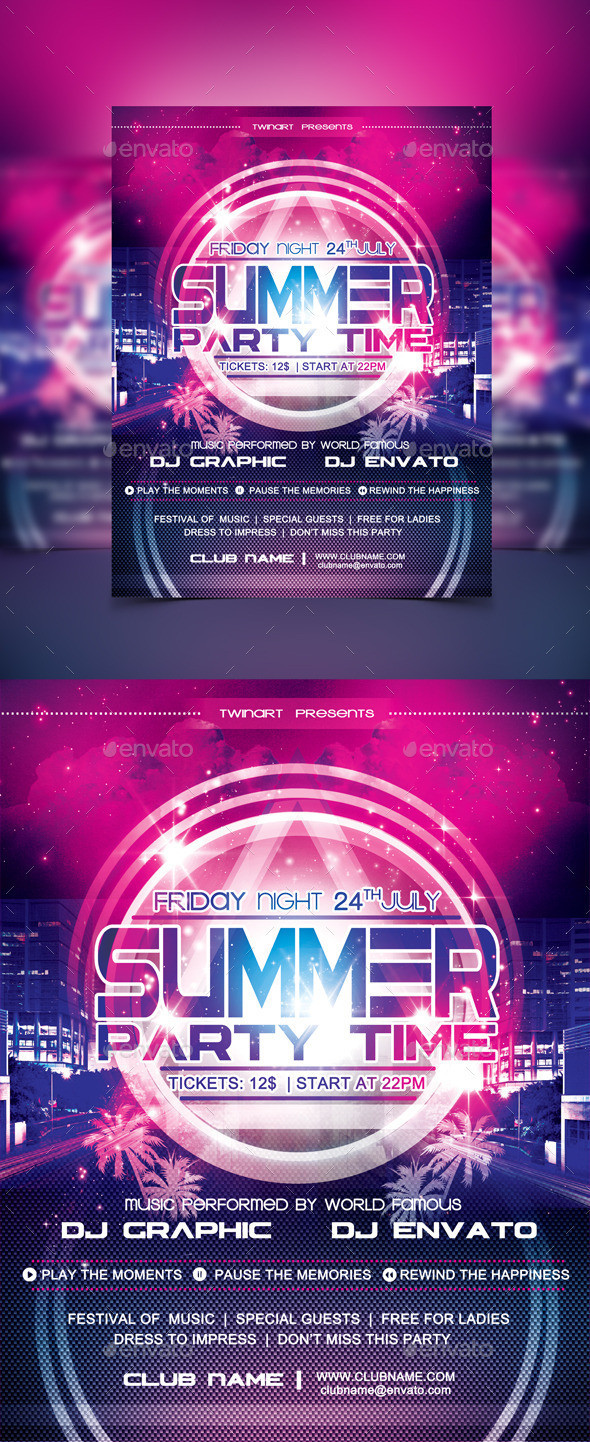 Summer 20party 20time 20flyer 20preview