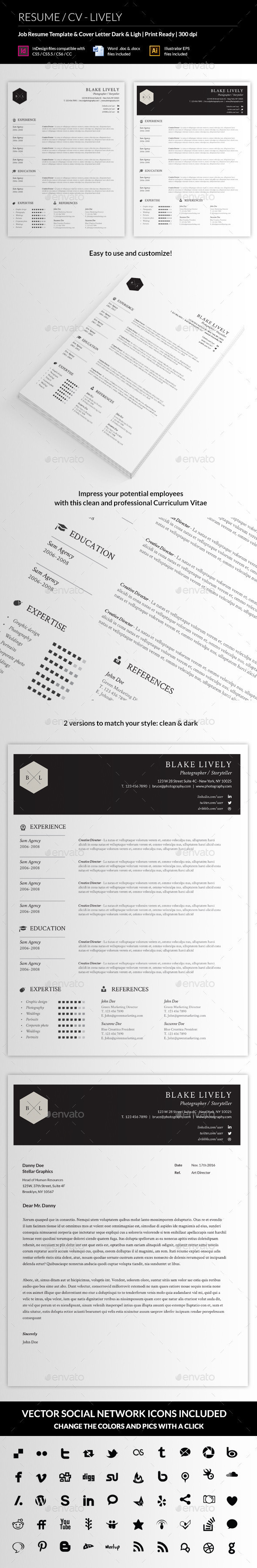 Clean resume cv cover