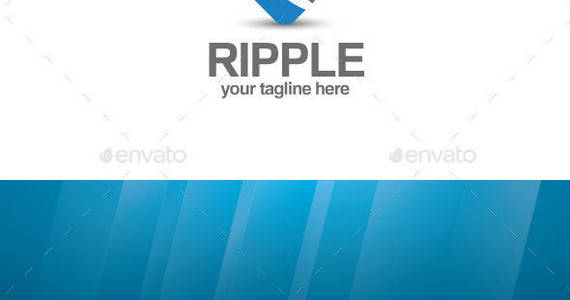 Box ripple logo letter r logo template