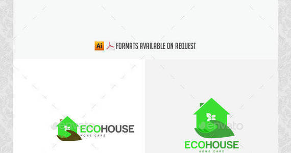 Box eco house logo template preview
