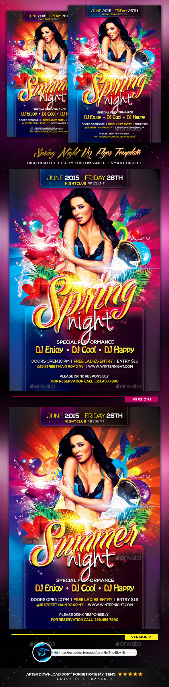 Preview 20spring 20night 20v2 20flyer 20template 20