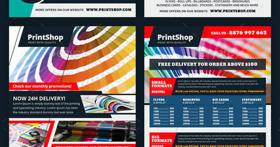 Box print shop promotions flyer showcase
