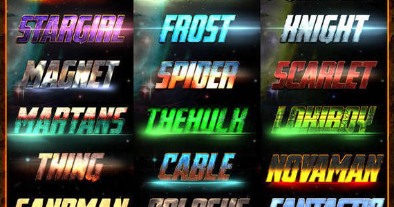 Box blockbuster heroes style texteffects bundle preview