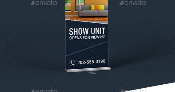 Box real estate billboard backdrop rollup design preview