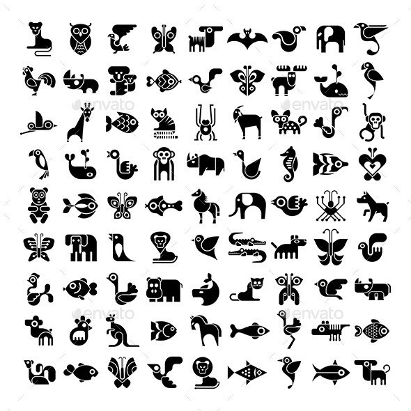 Black 20and 20white 20animal 20icons 20pre