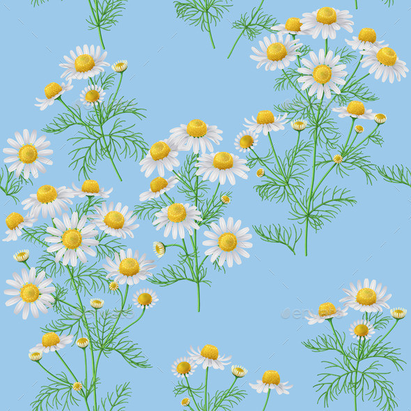 Light chamomile bunch pattern preview