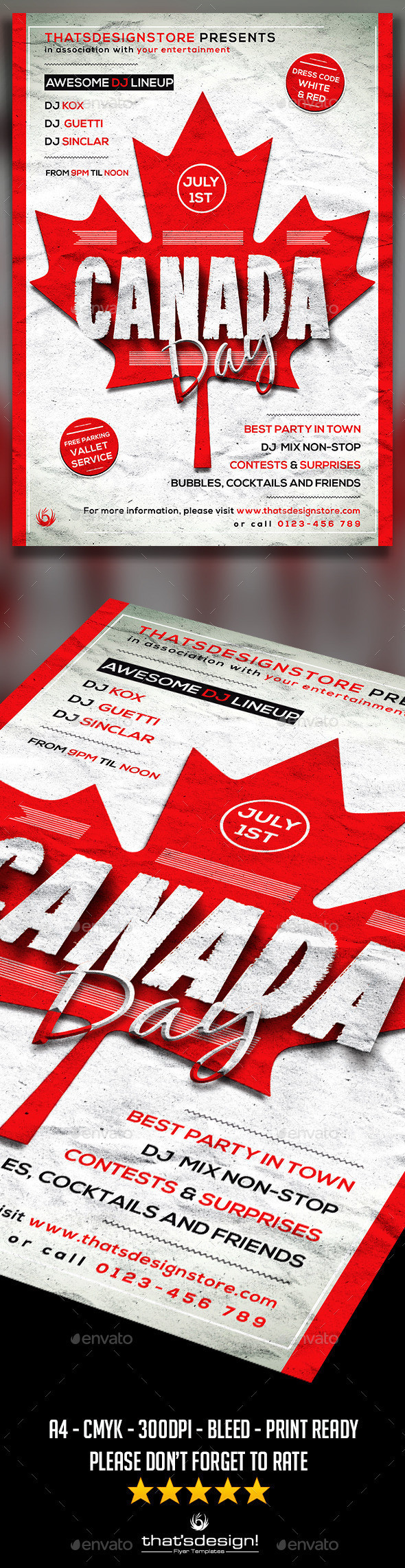 Ip 20canada 20day 20flyer 20poster 20template