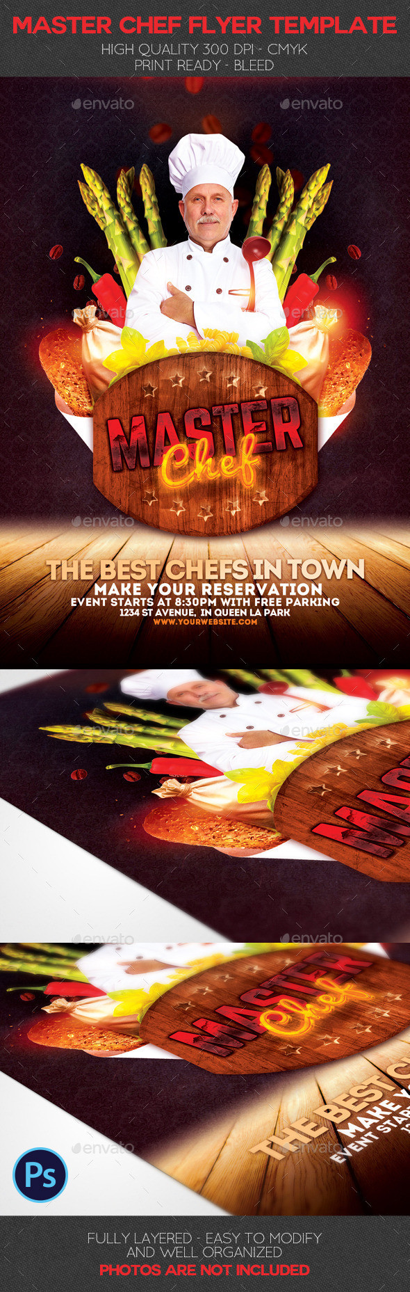 Master chef flyer 20 template preview