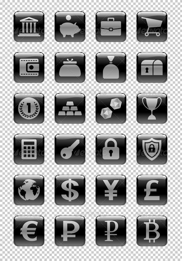 Icon set money theme preview