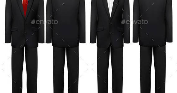 Box 01 set of business suit with tie t