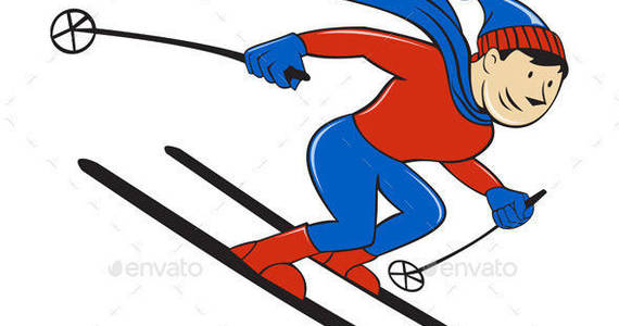 Box skier skiing side iso prvw