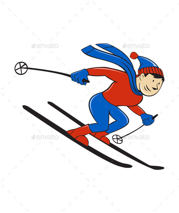 Skier skiing side iso prvw