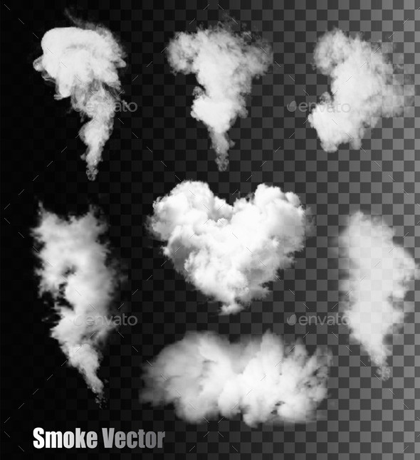 01 big collection of transparent smoke vectors t