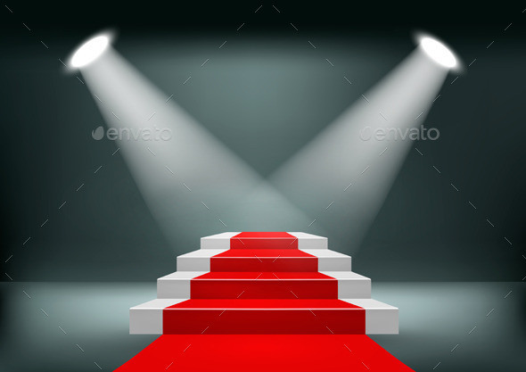01 background with light room with red carpet t