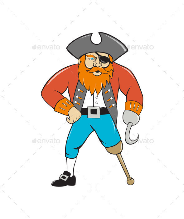 Captain hook pirate wooden 20leg iso prvw