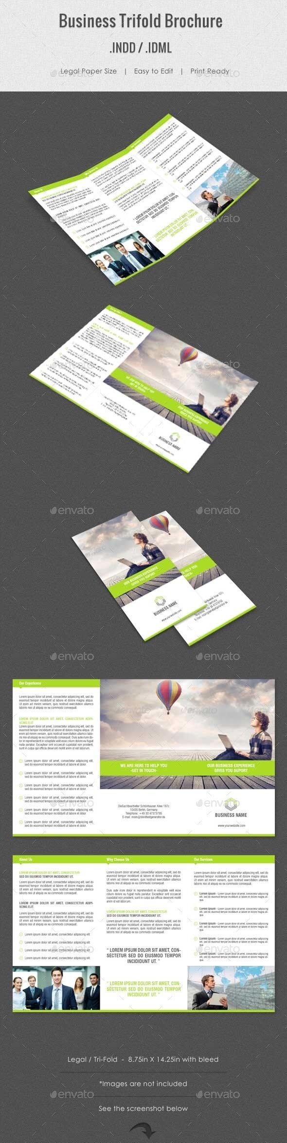 Business trifold brochure