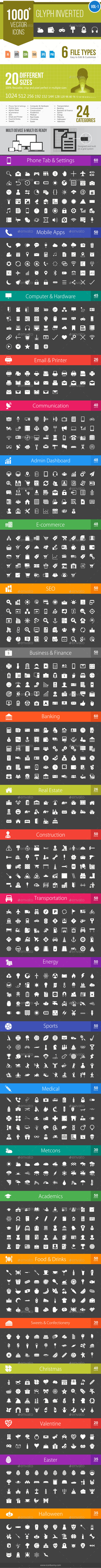 1044 20glyph 20inverted 20vector 20icons 20  20preview