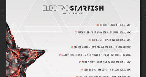 Box electrostarfish cd cover template preview