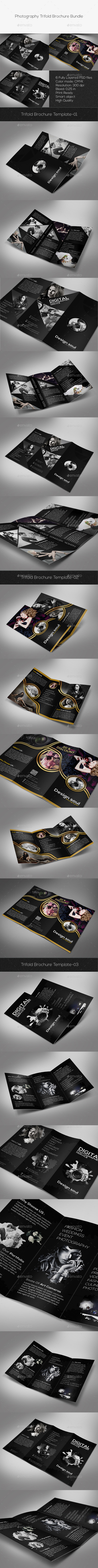 Photography trifold brochure bundle preview