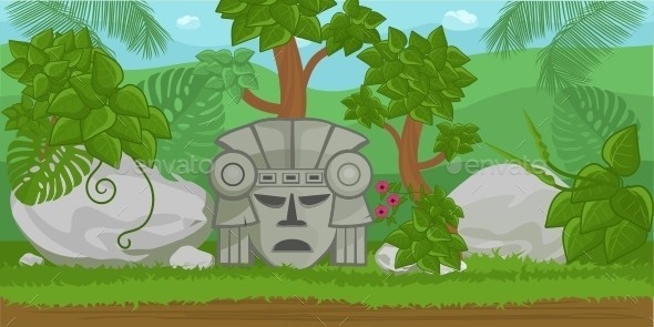 Jungle vector illustration preview