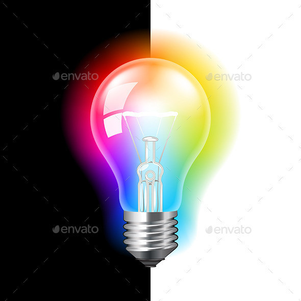 Bulb with colorful light
