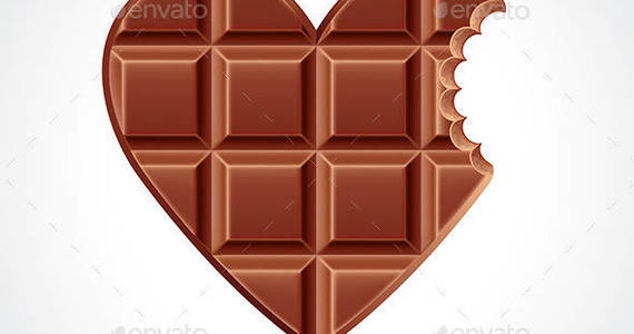 Box chocolate heart