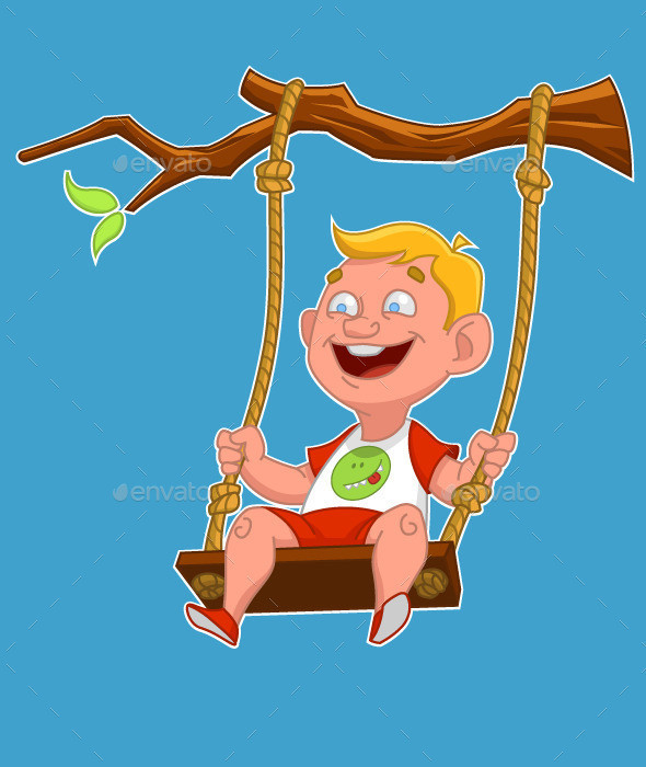 Child on a swing