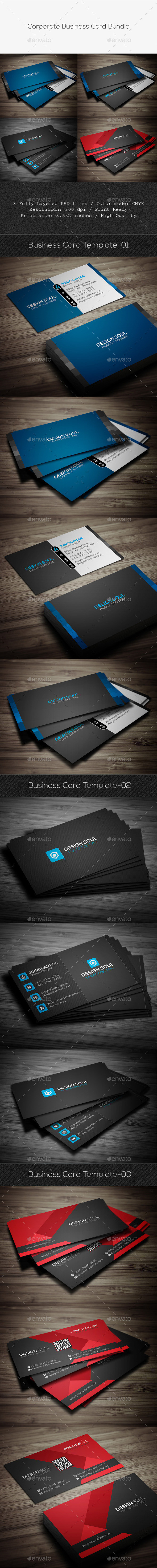 Corporate business card bundle preview