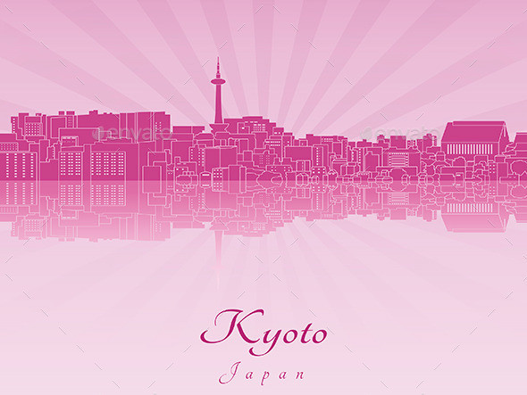 Kyoto 20skyline 20in 20purple 20radiant 20orchid