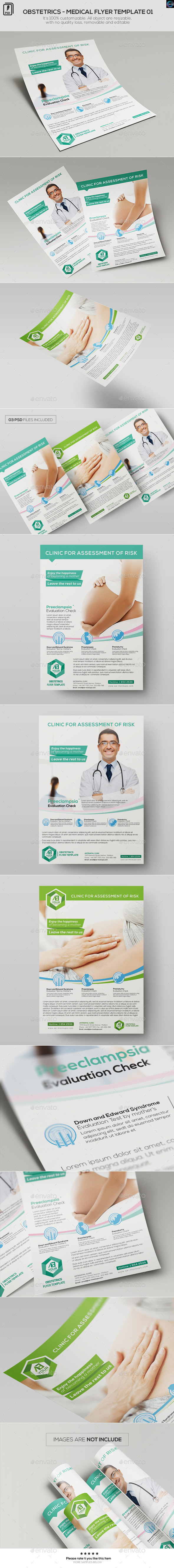 Obstetrics medical flyer template preview