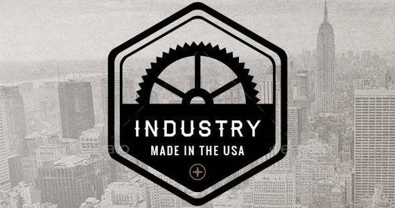 Box industrial logos mockups