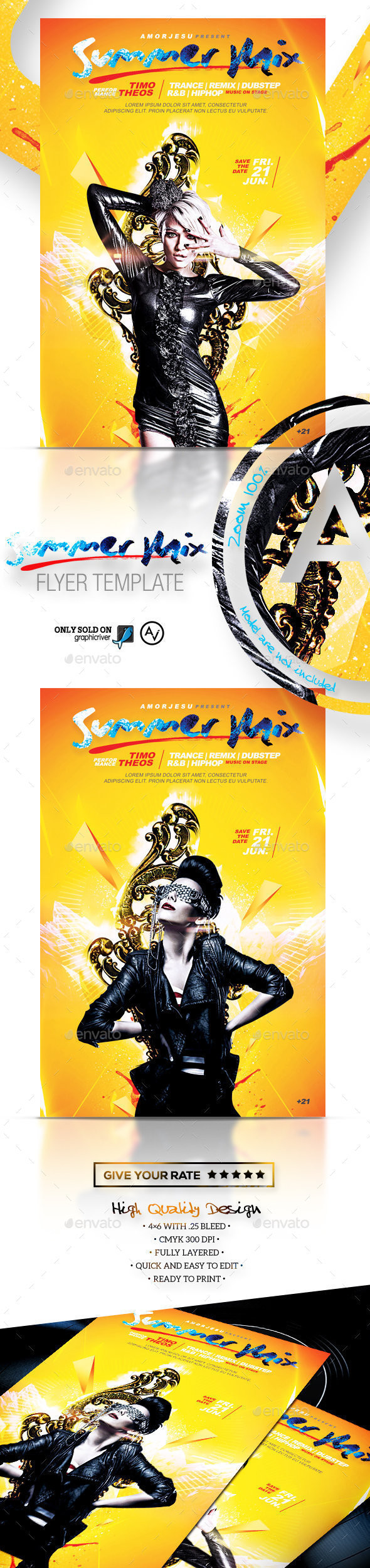 Preview 20  20summer 20mix 20flyer 20template 20 design 20by 20amorjesu 