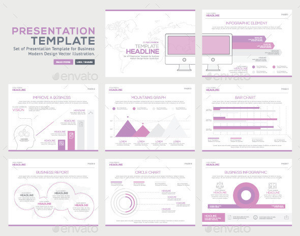 Presentation template clean design 5 preview