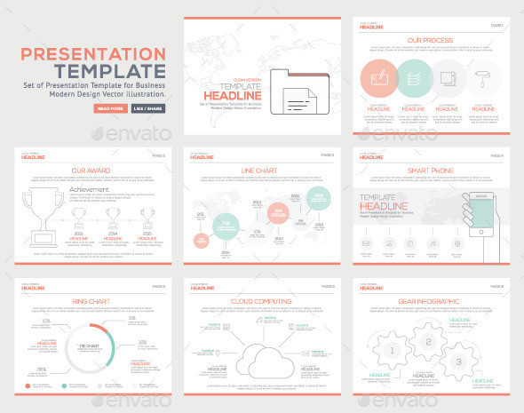 Presentation template clean design 4 preview
