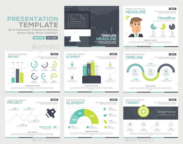Presentation template modern design 4 preview