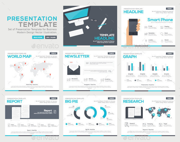 Presentation template modern design 1 preview