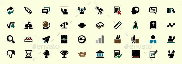 40 educational vector icons 590