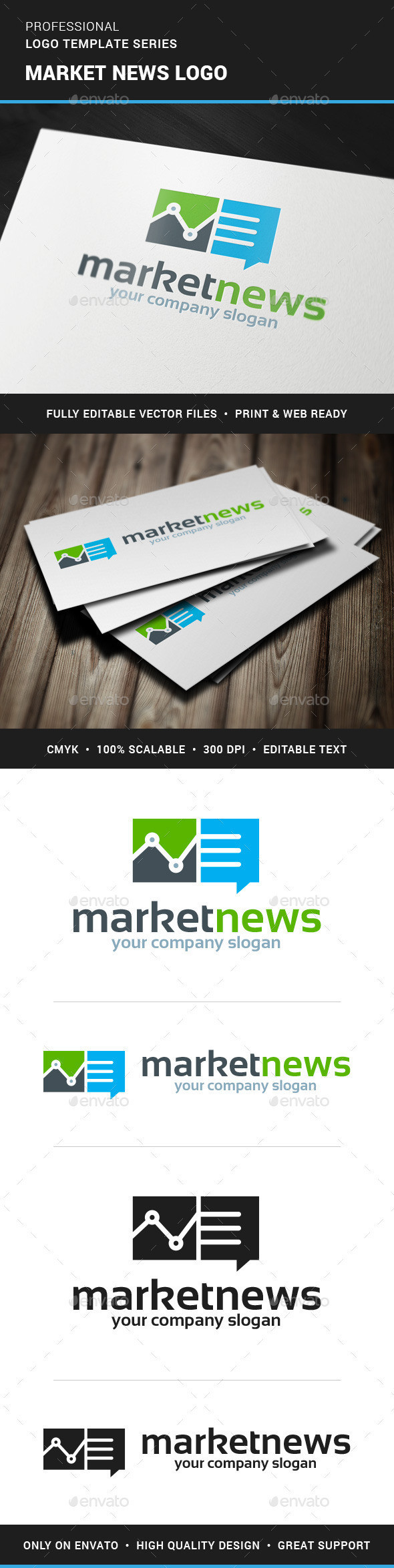 Market blog logo template