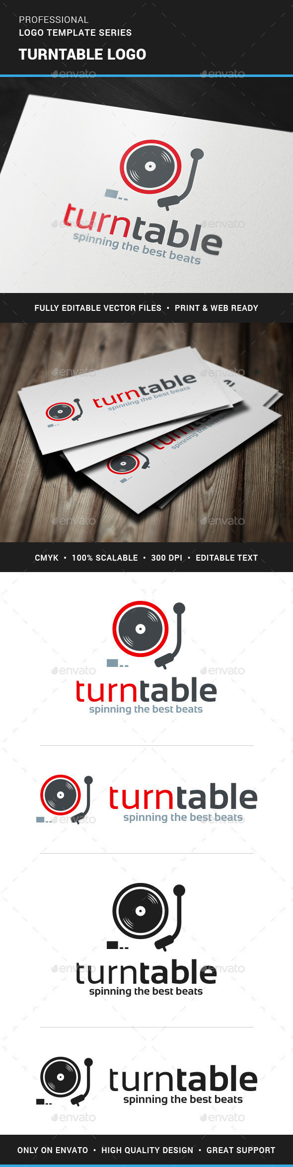 Turntable logo template