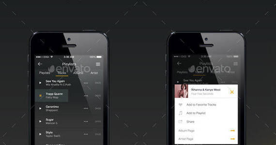 Box previews music app ui kit