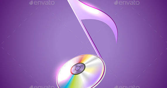 Box music note like compact disc