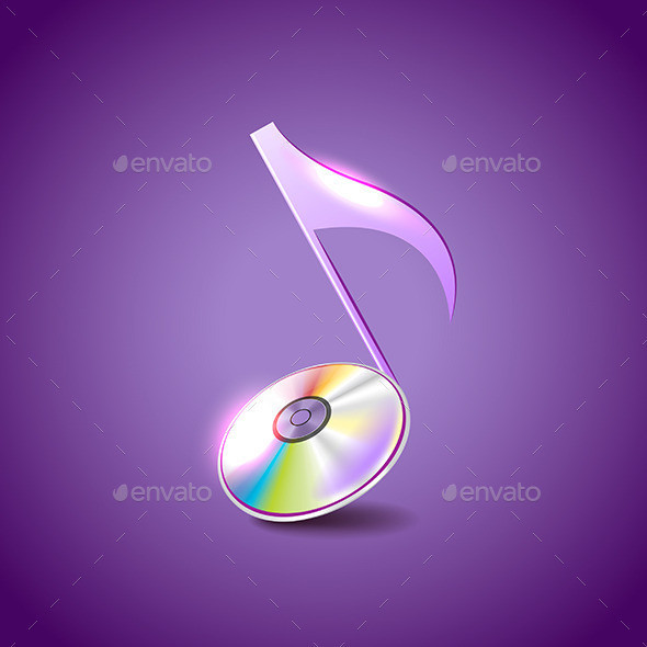 Music note like compact disc