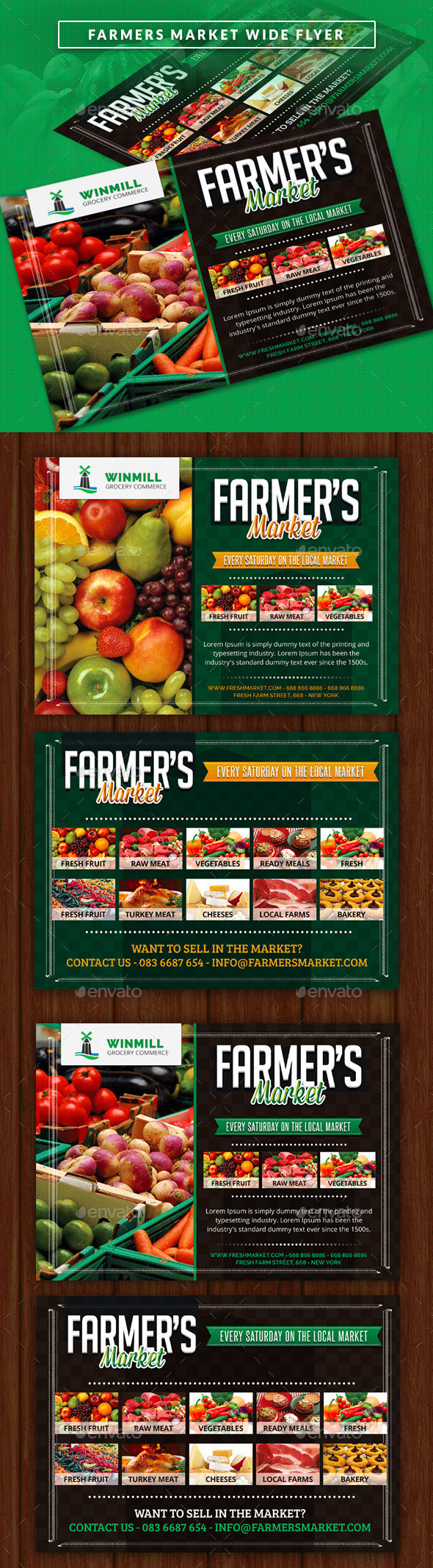 Farmers market wide flyer showcase