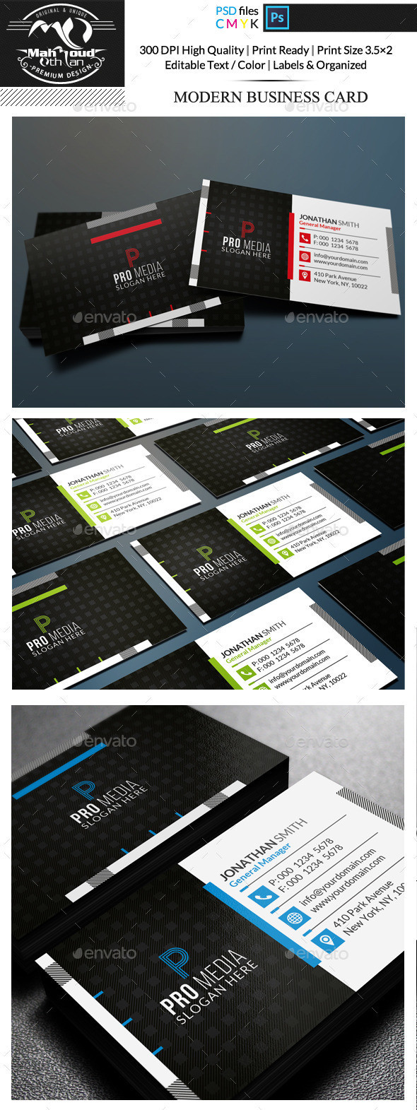 Creative modern corporate business card 84 preview