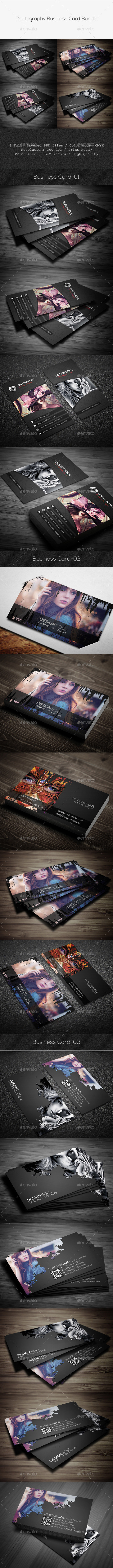 Photography business card bundle preview