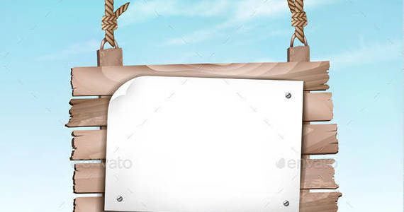 Box 01nature background with wooden sign and green leaves and grass t