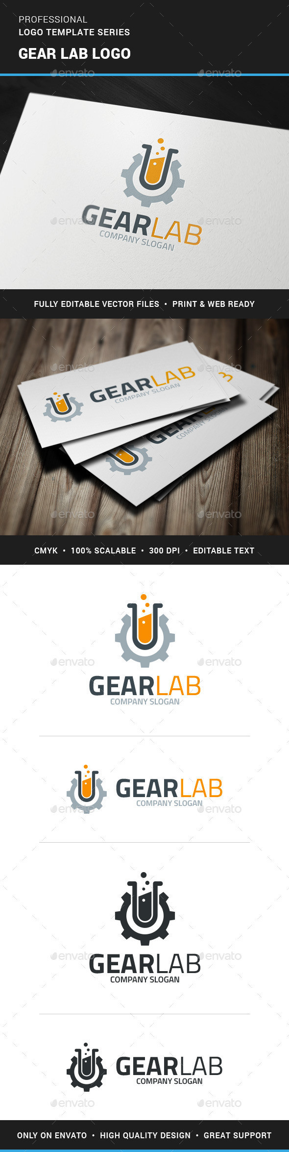 Gear lab logo template