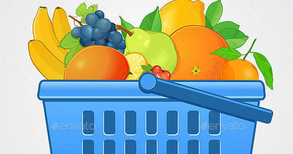Box shopping 20basket fruits 700